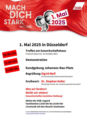 Ankündigung Veranstaltung DGB 1. Mail 2025