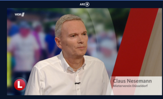 Screenshot Claus Nesemann im Interview WDR-Lokalzeit Düsseldorf